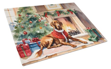 NEW Vizsla Cozy Christmas Glass Cutting Board Decorative Tempered Glass Kitchen Cutting and Serving Board Large Size Chopping Board