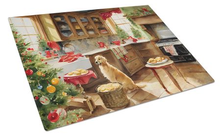 NEW Golden Retriever Christmas Cookies Glass Cutting Board Decorative Tempered Glass Kitchen Cutting and Serving Board Large Size Chopping Board