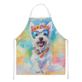 Westie Hippie Dawg Apron Cooking Kitchen Server Baking Crafts Gardening for Adult Women Men, Unisex, Large, Multicolor