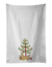 NEW Westiepoo #1 Christmas Tree Kitchen Towel Set of 2 White Dish Towels Decorative Bathroom Hand towel for Hand, Face, Hair, Yoga, Tea, Dishclot