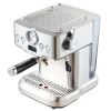 20 Bar Professional Espresso Machine with Milk Frother, Single & Double Shot, ESE Pod Compatible, Visual Temperature and Pressure Display